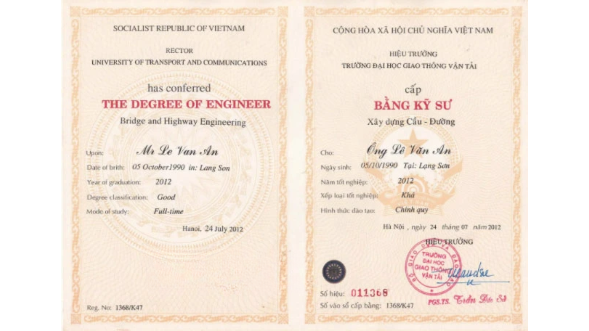 Làm Bằng Đại Học Giao Thông Vận Tải Uy Tín Phôi Thật 100%