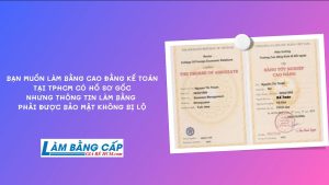 Làm Bằng Cao Đẳng Kế Toán Tại TPHCM Chất Lượng