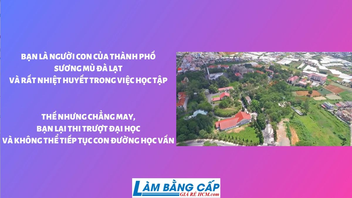 Làm Bằng Đại Học Đà Lạt Không Chi Phí Phát Sinh