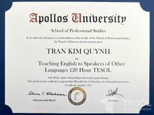 Làm Chứng Chỉ TESOL Tại Làm Bằng Cấp Giá Rẻ HCM