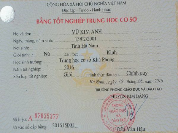 Làm Bằng Cấp 2 Kèm Học Bạ Không Cần Học Bao Sử Dụng