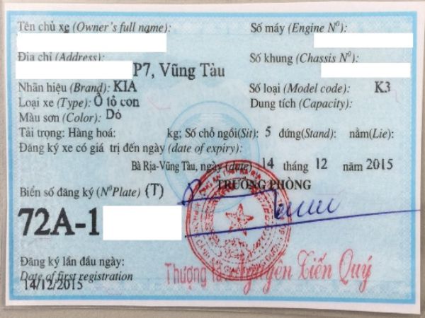 Làm Cavet Xe Giả Phôi Thật Không Cần Cọc Bao Lưu Thông