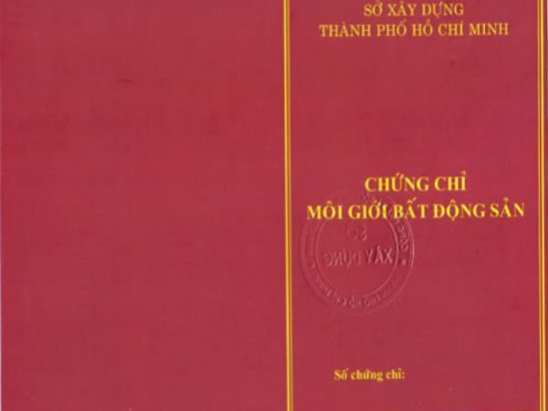 Làm Chứng Chỉ Môi Giới Bất Động Sản Phôi Thật, Bao Xin Việc