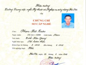 Làm Chứng Chỉ Nghề Cơ Khí Lấy Ngay Tại Làm Bằng Cấp Giá Rẻ HCM