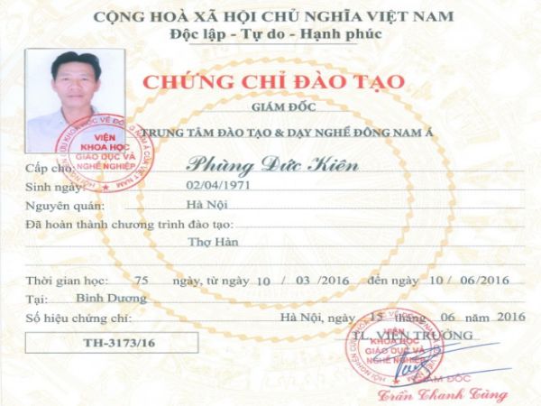 Làm chứng chỉ nghề hàn lấy ngay không mất nhiều thời gian tại Làm Bằng Cấp Giá Rẻ HCM