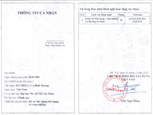 Làm Chứng Chỉ Giám Sát Xây Dựng Tại Làm Bằng Cấp Giá Rẻ HCM