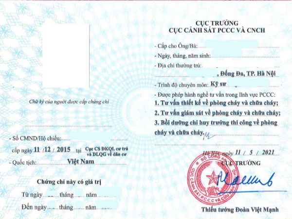 Bảng giá dịch vụ làm chứng chỉ Phòng Cháy CC giả tại Làm Bằng Cấp Giá Rẻ HCM