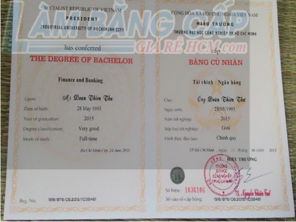 Làm Bằng Đại Học Công Nghiệp Trọn Bộ Hồ Sơ Gốc