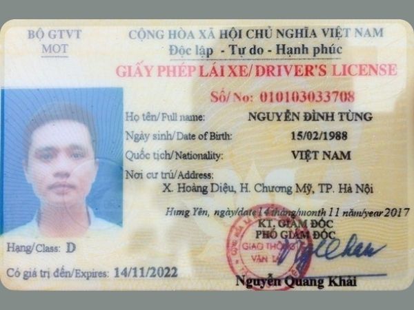 Làm Bằng Lái Xe Ô Tô Giả B1, B2 Phôi Thật Bao Đi Đường