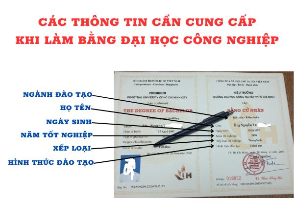 Làm Bằng Đại Học Công Nghiệp Trọn Bộ Hồ Sơ Gốc