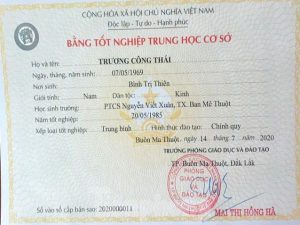 Làm Bằng Cấp 2 Kèm Học Bạ Không Cần Học Bao Sử Dụng