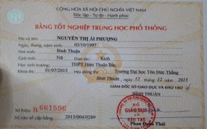 Làm Bằng Cấp 3 Kèm Học Bạ Giá Rẻ Bao Xuất Khẩu Lao Động